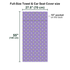 Earned Tequila Full-Size Towel & Car Seat Cover - Size Chart