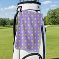 Earned Tequila Golf Towel - Hanging on a Golf Bag