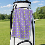 Earned Tequila Golf Towel - Hanging on a Golf Bag