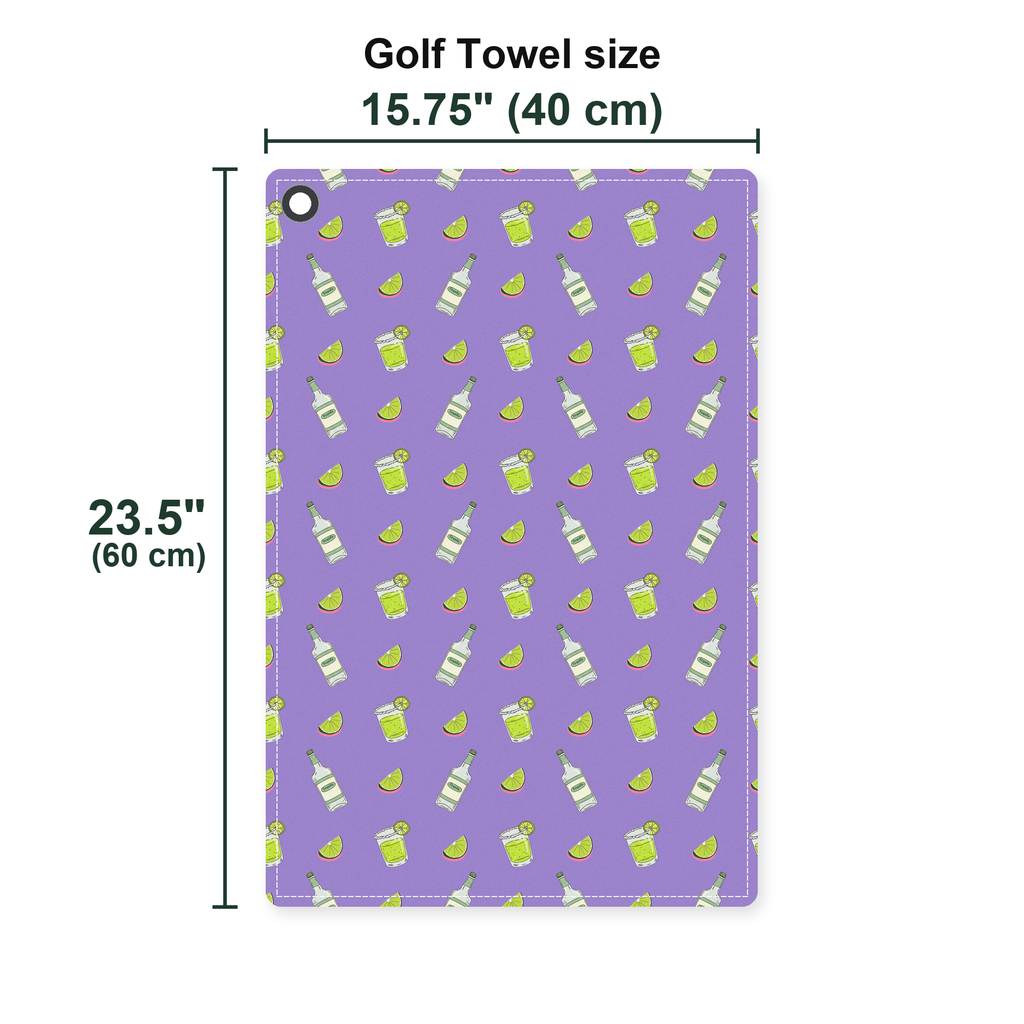 Earned Tequila Golf Towel - Size Chart