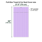 Eggplant Full-Size Towel & Car Seat Cover - Size Chart