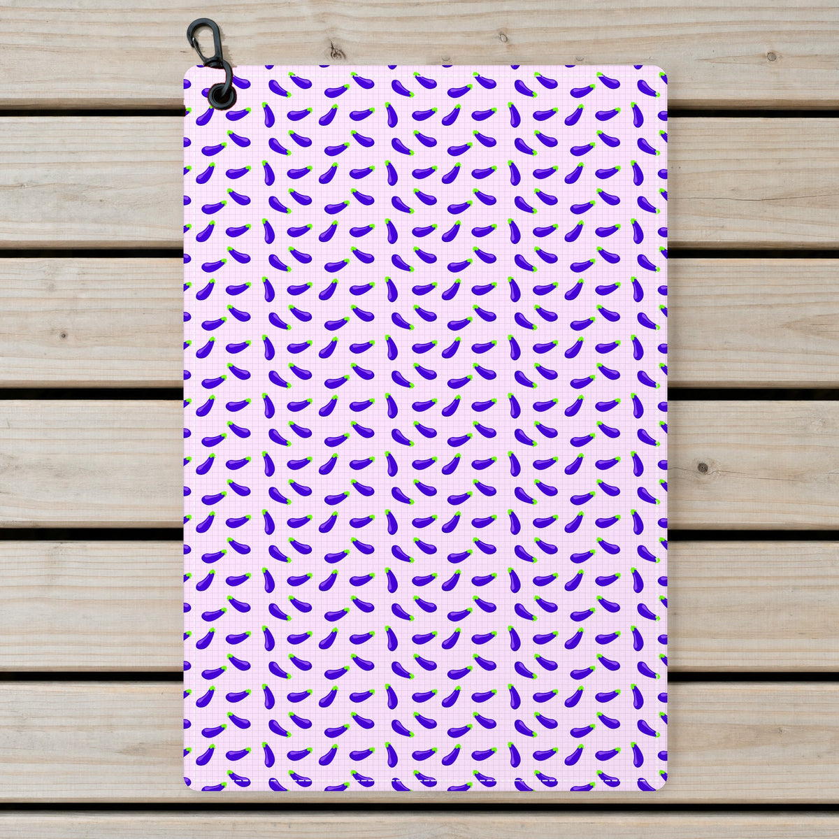 Eggplant Golf Towel - Laid Flat