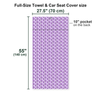 Eggplant Is Filled With Milk Full-Size Towel & Car Seat Cover - Size Chart