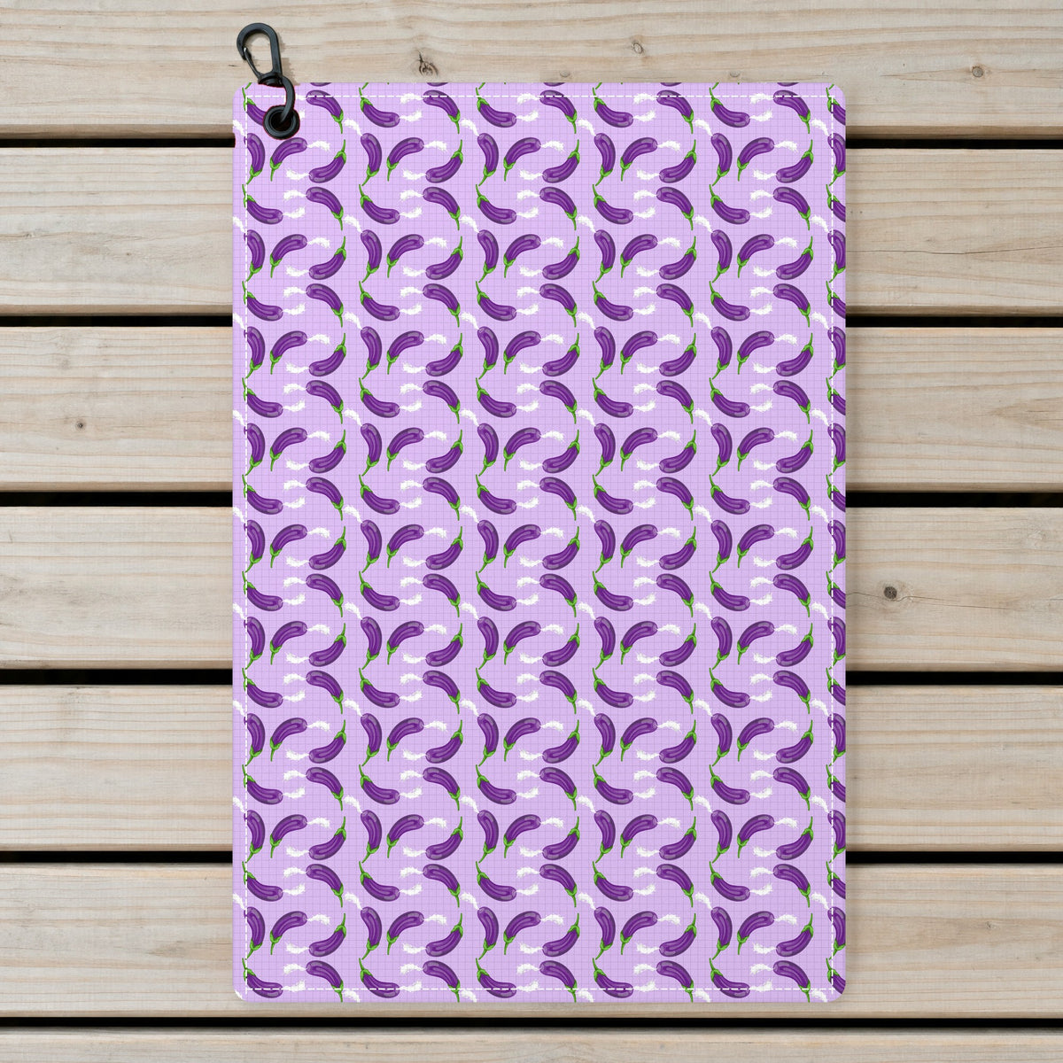 Eggplant Is Filled With Milk Golf Towel - Laid Flat
