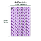 Eggplant Is Filled With Milk Golf Towel - Size Chart