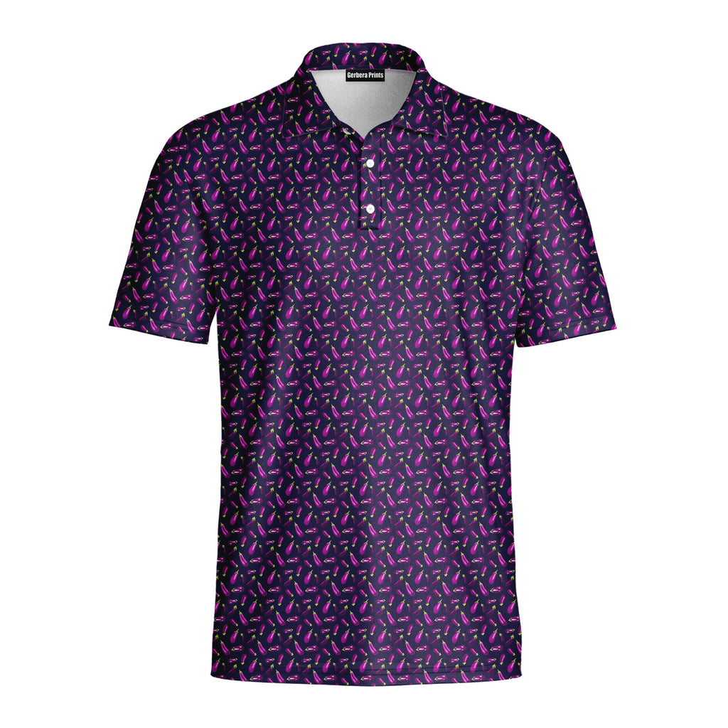 Eggplanting Polo Shirt For Men - Front