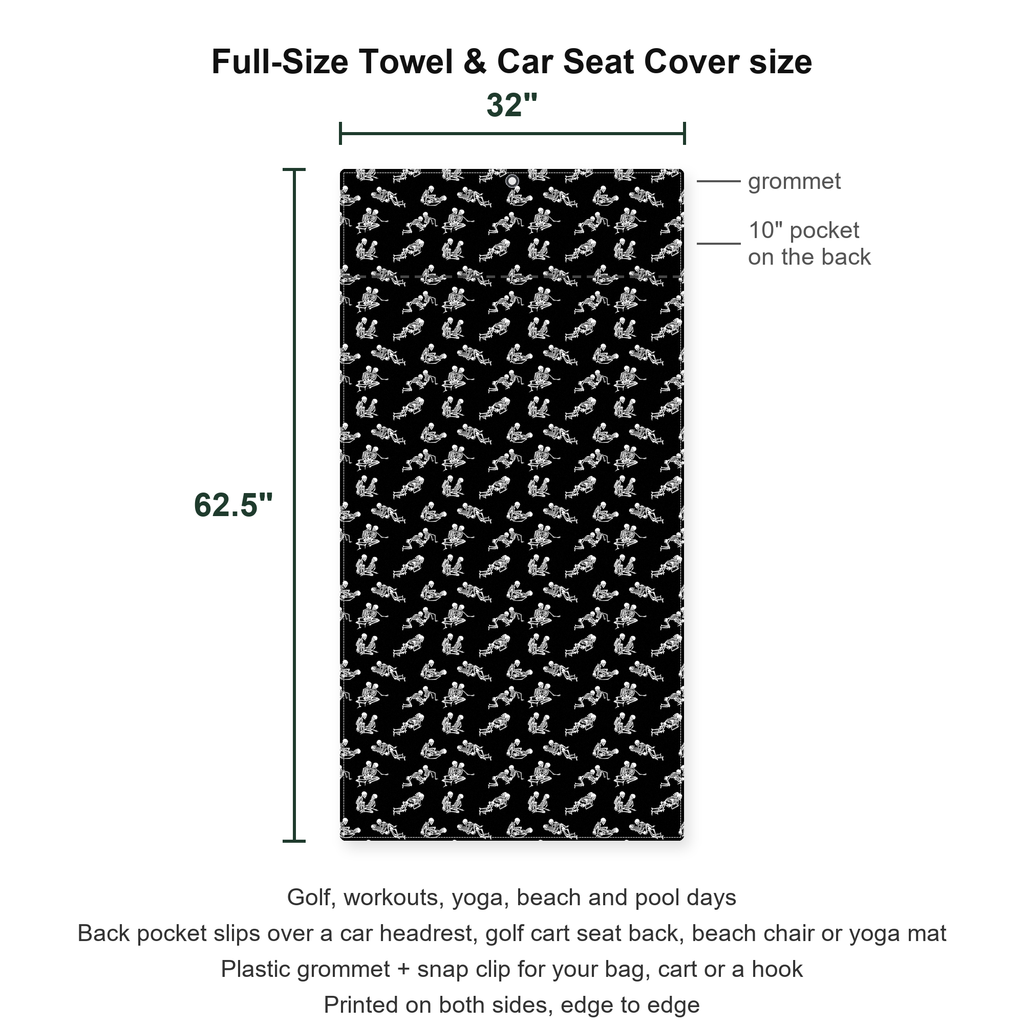 Endless Love Full-Size Towel & Car Seat Cover - Size Chart