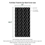 Endless Love Full-Size Towel & Car Seat Cover - Size Chart