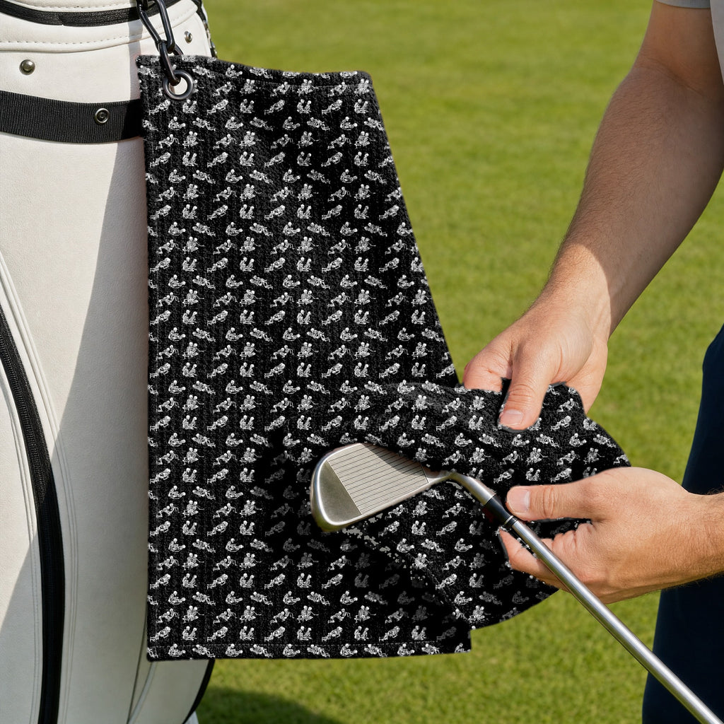 Endless Love Golf Towel - Cleaning a Club