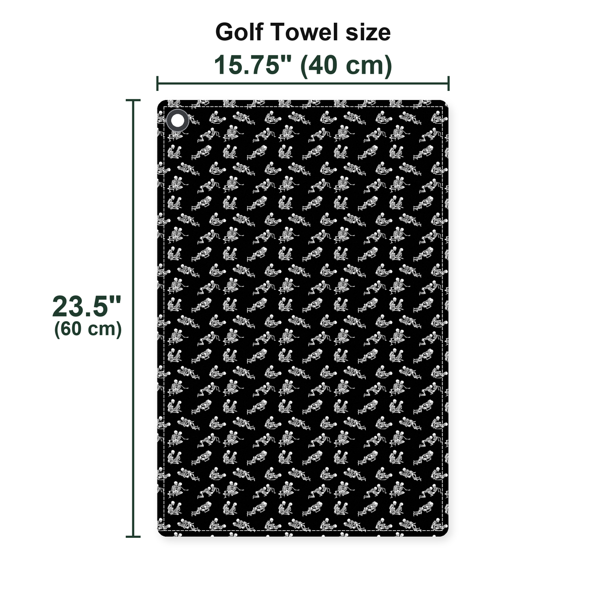 Endless Love Golf Towel - Size Chart