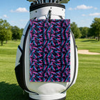 Exercise In The Midnight Golf Towel - Hanging on a Golf Bag