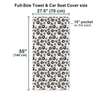 F Bombs Away Full-Size Towel & Car Seat Cover - Size Chart