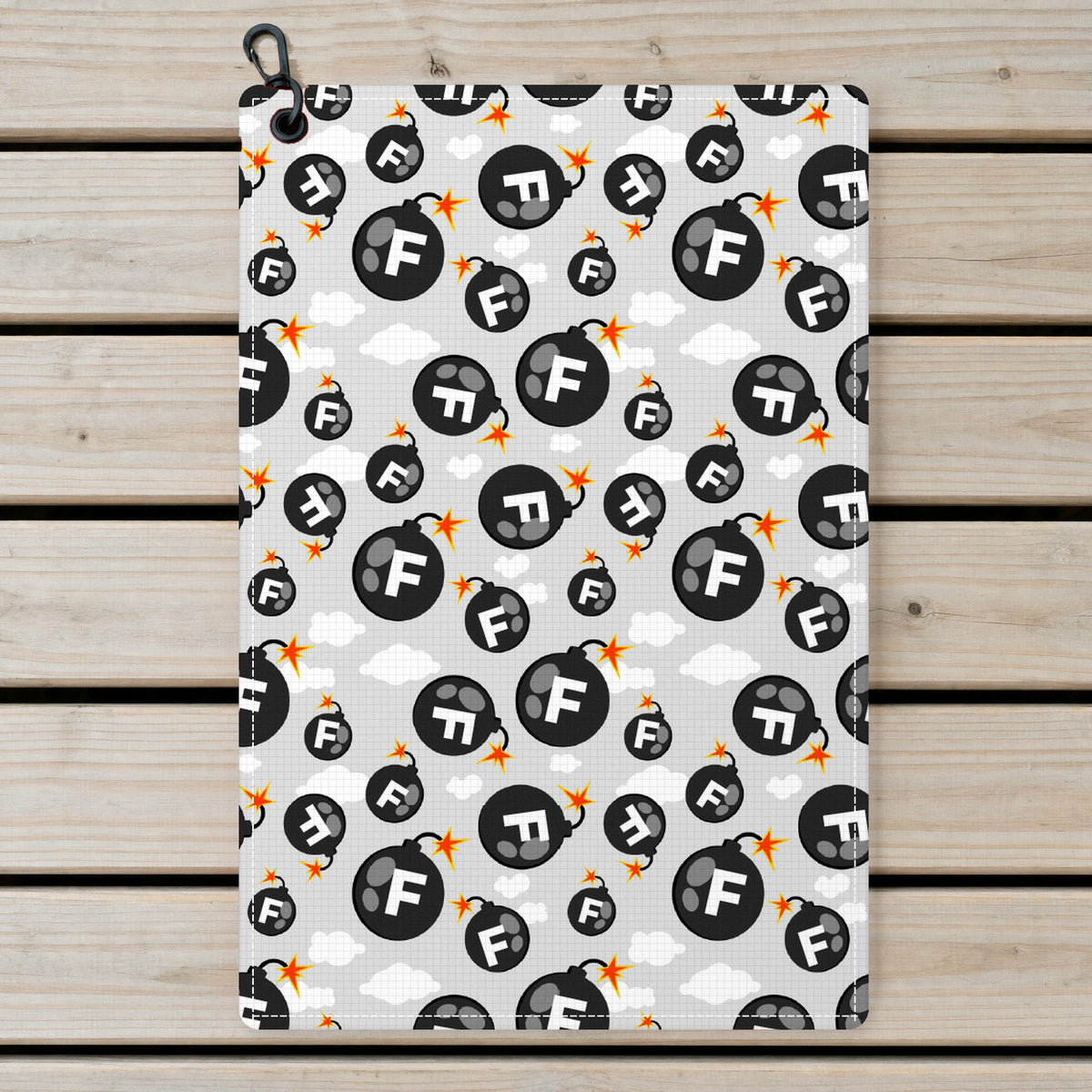 F Bombs Away Golf Towel - Laid Flat