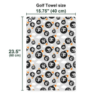 F Bombs Away Golf Towel - Size Chart