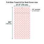 F#@K Pink Full-Size Towel & Car Seat Cover - Size Chart