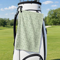 Fairway Blossom Golf Towel - Hanging on a Golf Bag