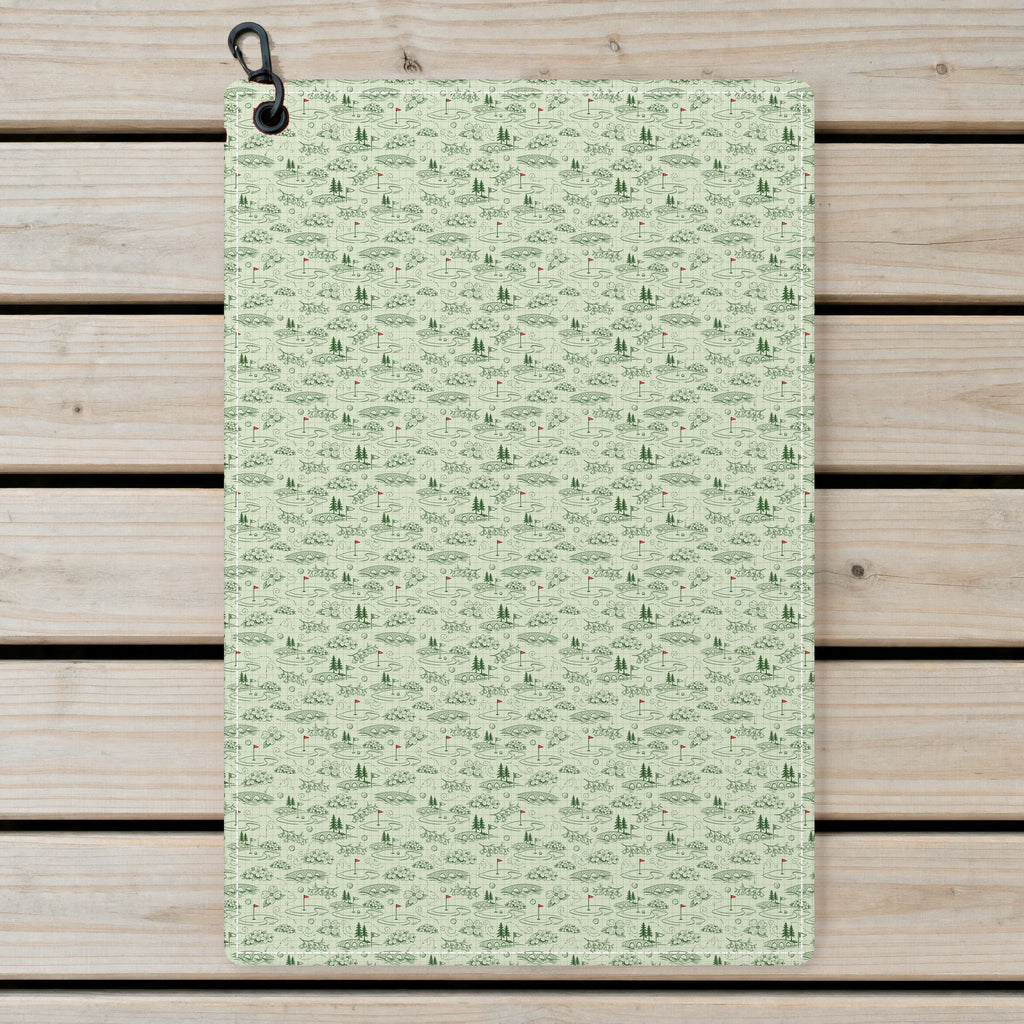 Fairway Blossom Golf Towel - Laid Flat
