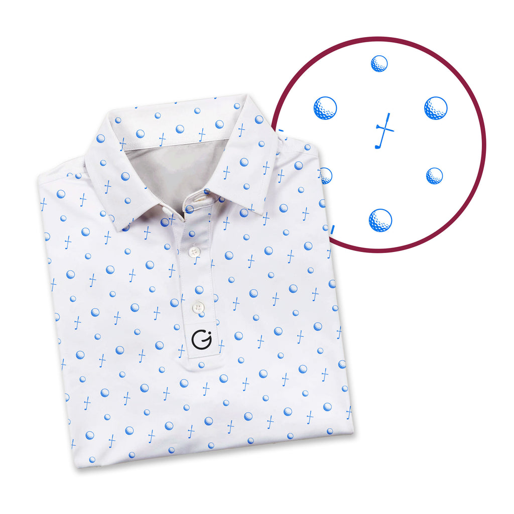 Faithful Fairway Polo Shirt For Men - Detail Close-up
