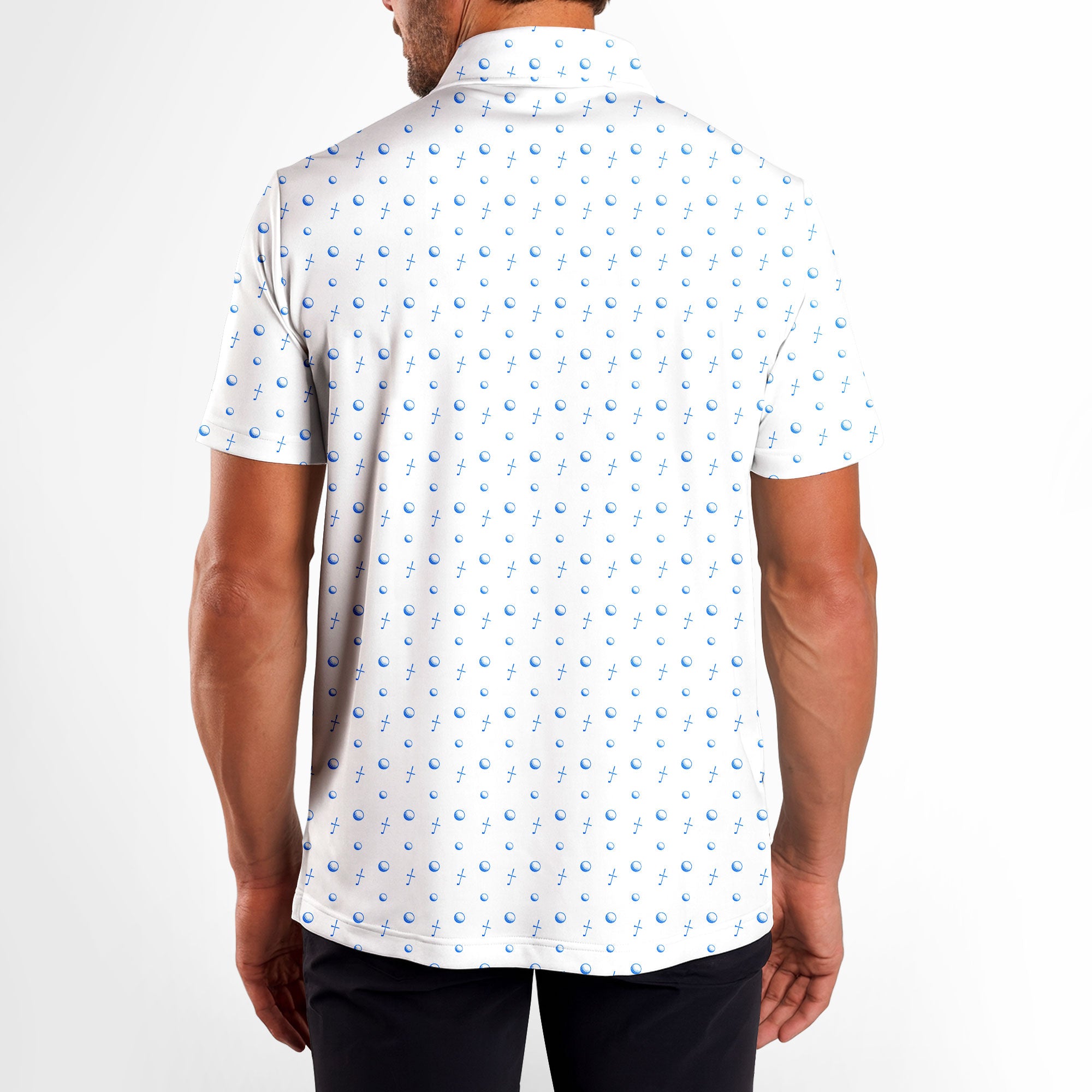 Faithful Fairway Polo Shirt For Men - Model Back