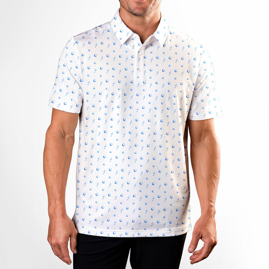 Faithful Fairway Polo Shirt For Men - Model Front