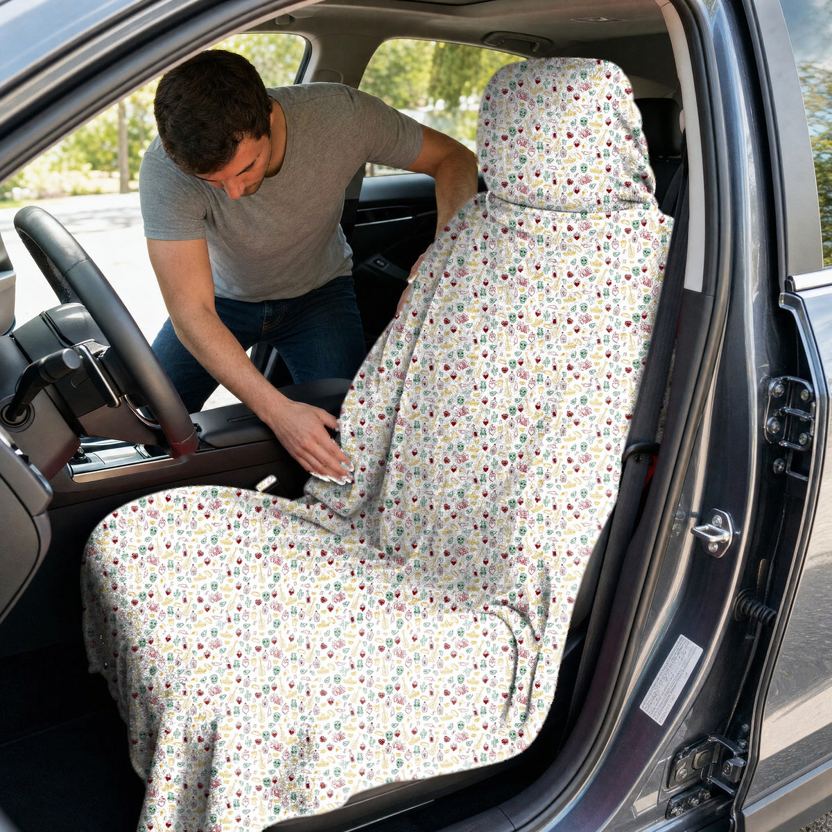 Fiesta Fairways Full-Size Towel & Car Seat Cover - In the Car