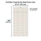 Fiesta Fairways Full-Size Towel & Car Seat Cover - Size Chart