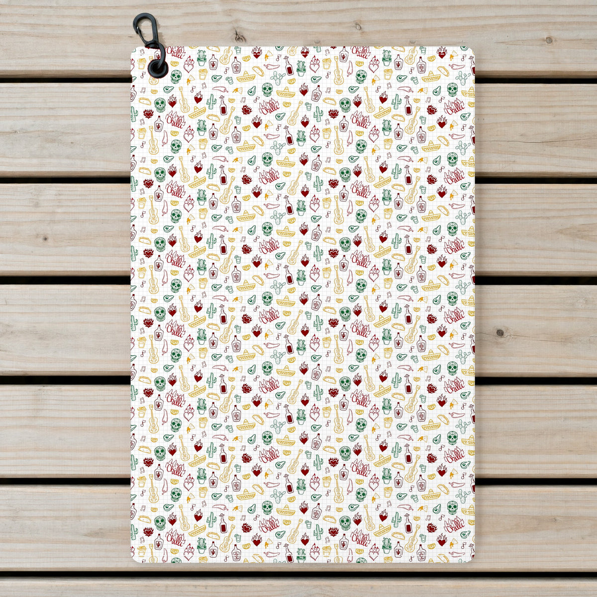 Fiesta Fairways Golf Towel - Laid Flat