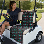 Flamingo Full-Size Towel & Car Seat Cover - On a Golf Cart Seat