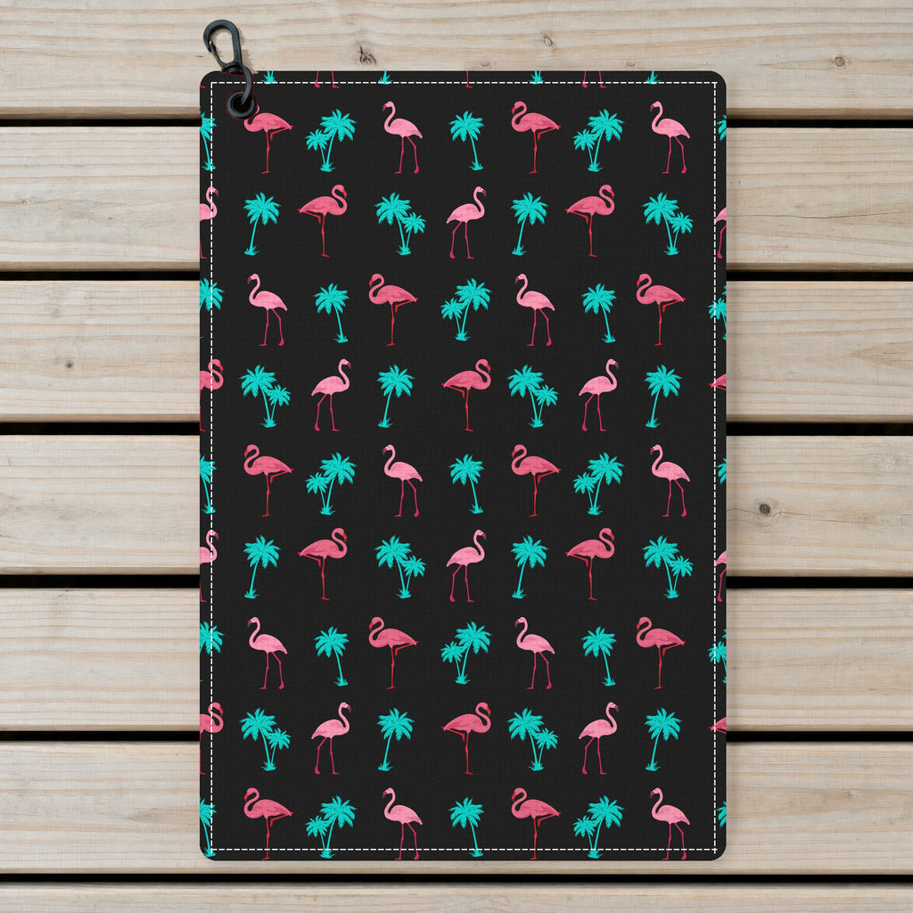 Flamingo Golf Towel - Laid Flat