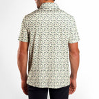 Flock Off Polo Shirt For Men - Model Back
