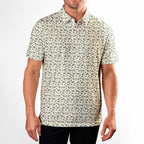 Flock Off Polo Shirt For Men - Model Front
