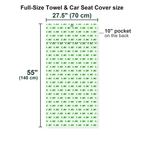 Fore! Full-Size Towel & Car Seat Cover - Size Chart