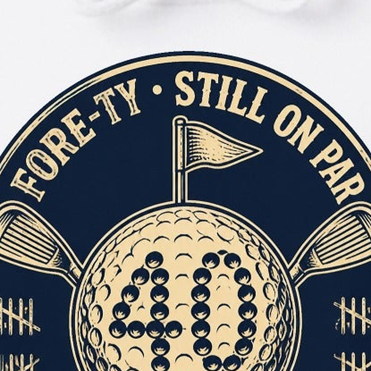 Forty On Par Hoodie - Detail Close-up