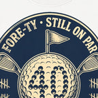 Forty On Par T-Shirt - Detail Close-up