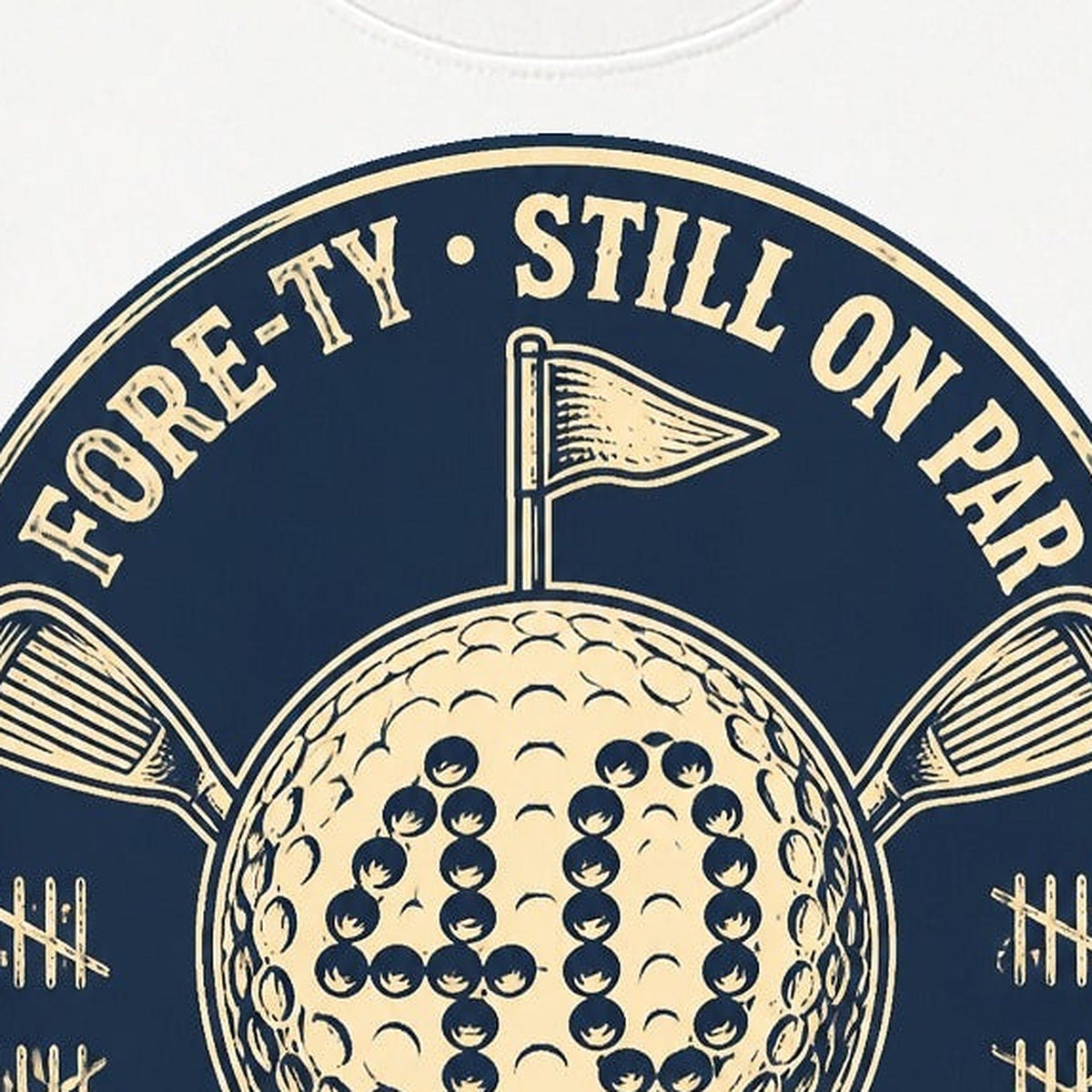 Forty On Par T-Shirt - Detail Close-up