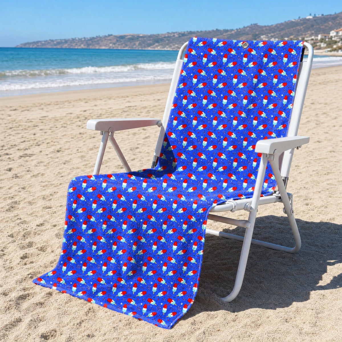 Freedom Pops Full-Size Towel & Car Seat Cover - On a Beach Chair