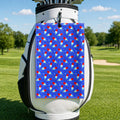 Freedom Pops Golf Towel - Hanging on a Golf Bag