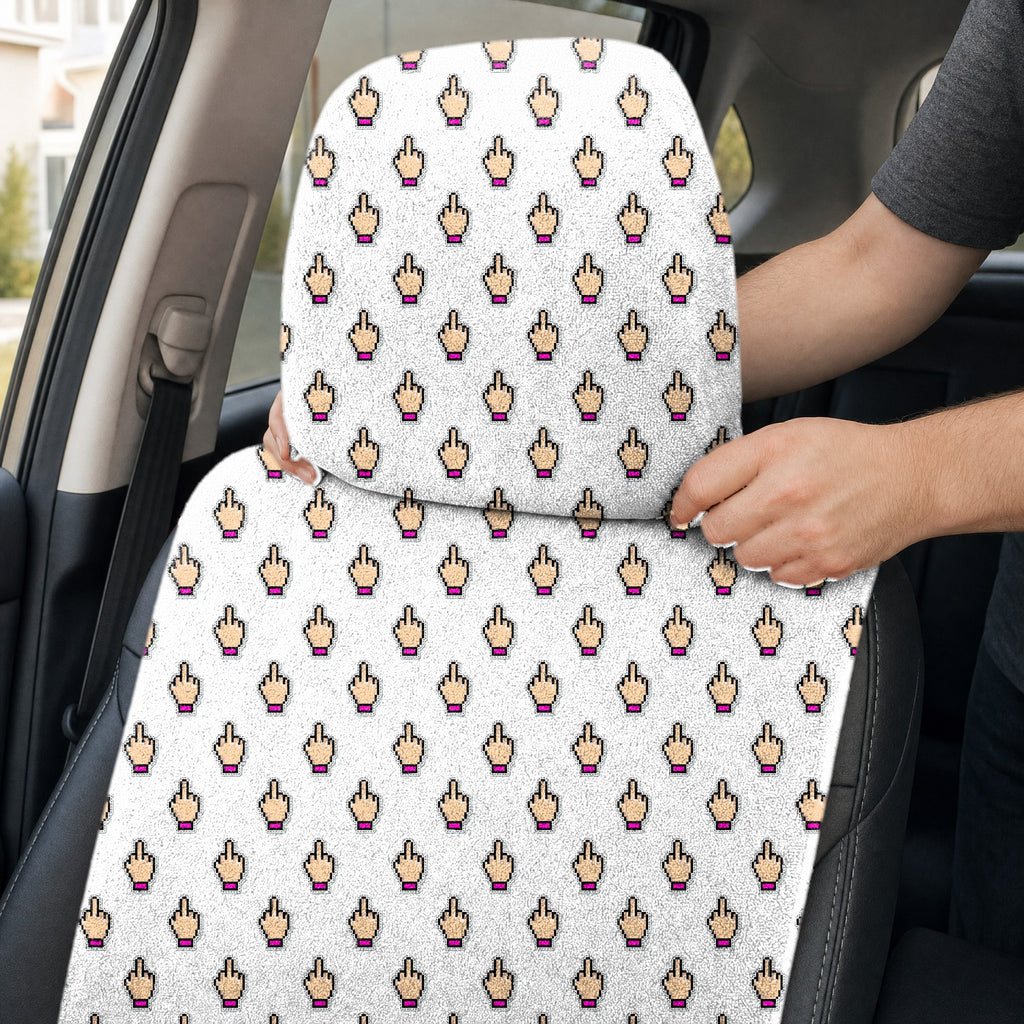 Friendly Hello Full-Size Towel & Car Seat Cover - Headrest Pocket