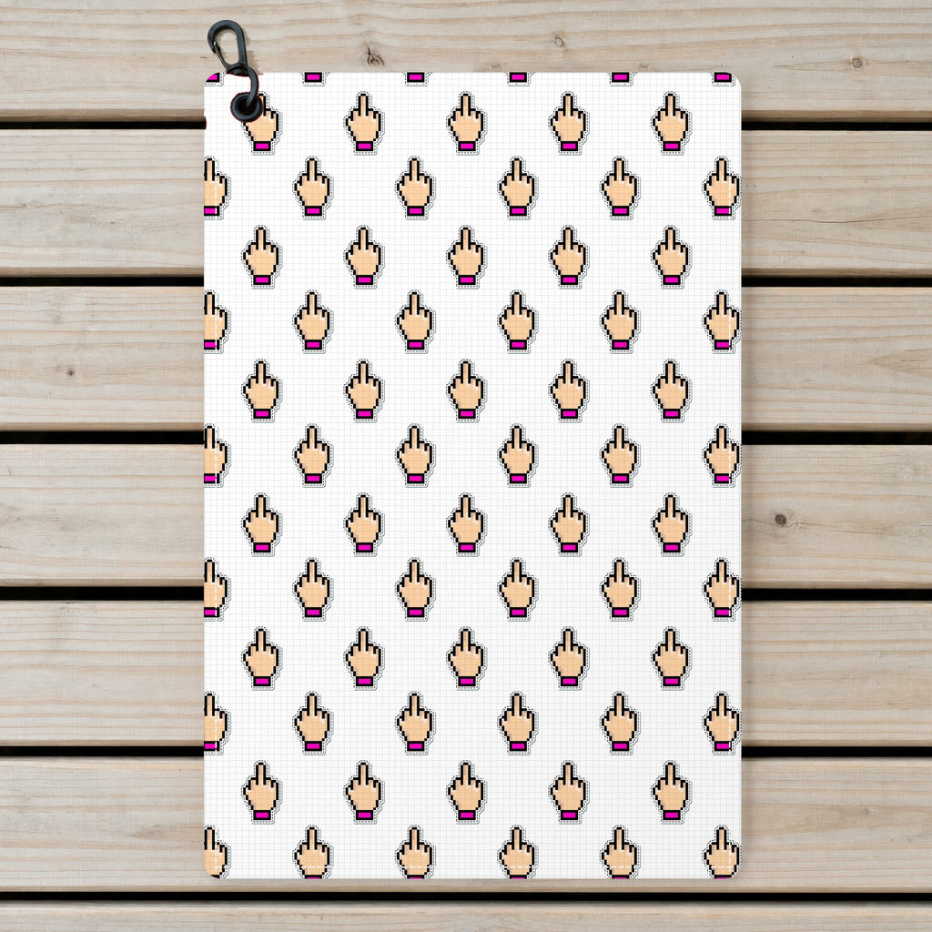 Friendly Hello Golf Towel - Laid Flat