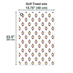 Friendly Hello Golf Towel - Size Chart