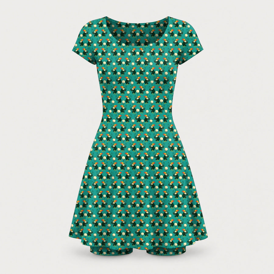Front preview of Toucan Tee Time Tennis & Pickleball Dress with your name