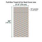Frontier 250 Full-Size Towel & Car Seat Cover - Size Chart