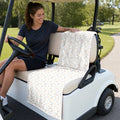 Funny Breast Full-Size Towel & Car Seat Cover - On a Golf Cart Seat