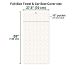 Funny Breast Full-Size Towel & Car Seat Cover - Size Chart