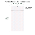 Funny butt Full-Size Towel & Car Seat Cover - Size Chart