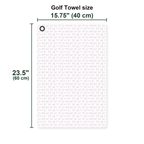 Funny butt Golf Towel - Size Chart