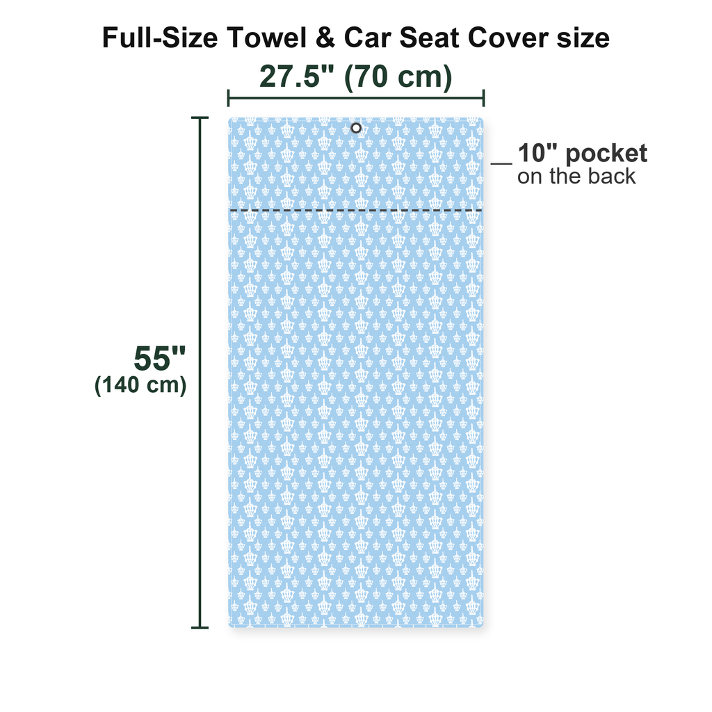 Funny Fingers Skeleton Full-Size Towel & Car Seat Cover - Size Chart