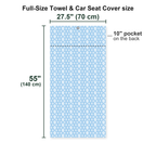 Funny Fingers Skeleton Full-Size Towel & Car Seat Cover - Size Chart