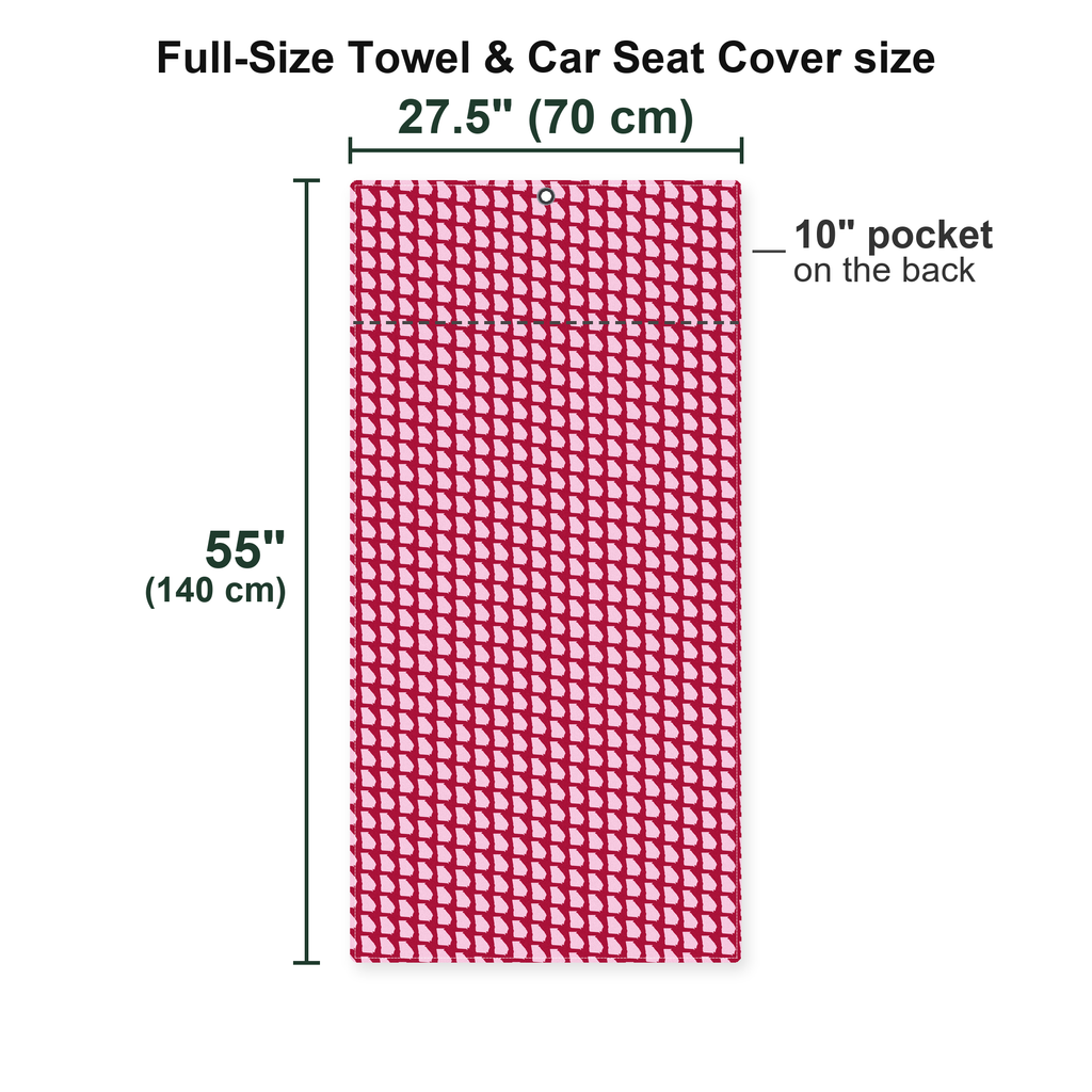 Georgia Polo Full-Size Towel & Car Seat Cover - Size Chart