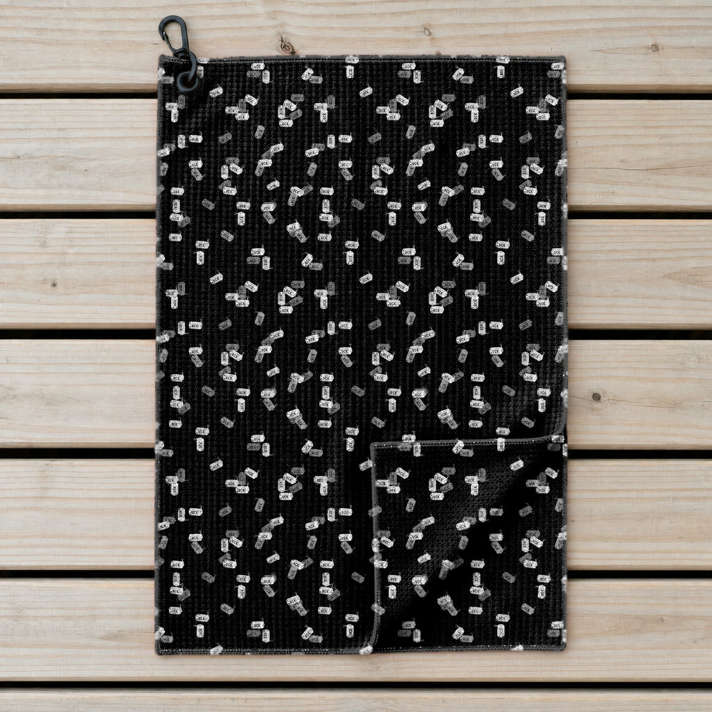 Getting Lucky Golf Towel - Laid Flat